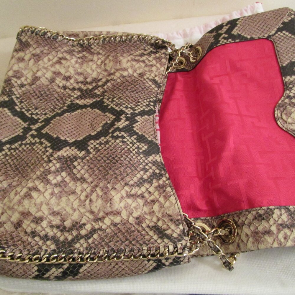 Elaine Turner Nala Python-Embossed Shoulder Bag - image 6